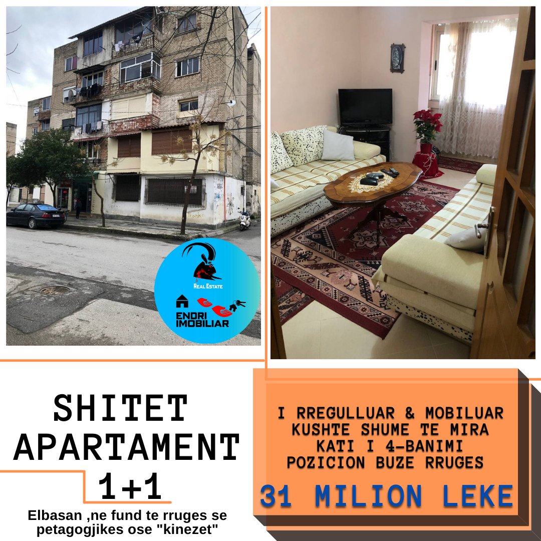 Shitet Apartament 1+1 kati 4 te kinezet ..